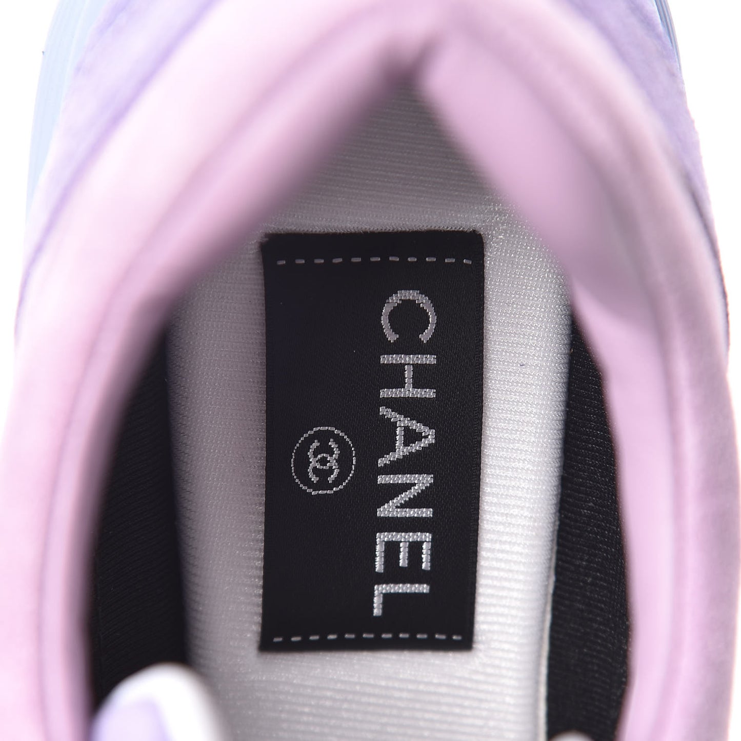 Nylon Calfskin Suede CC Womens Sneakers 37 Purple