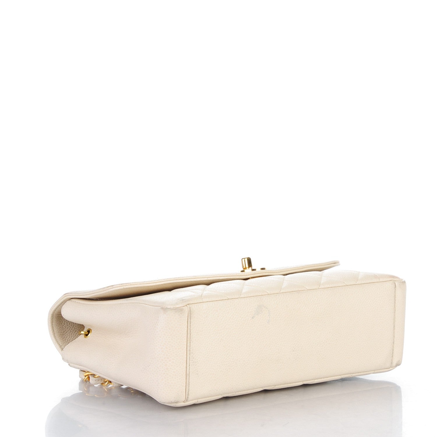 Chanel Caviar Quilted Medium Single Flap Beige Clair 4 of 12