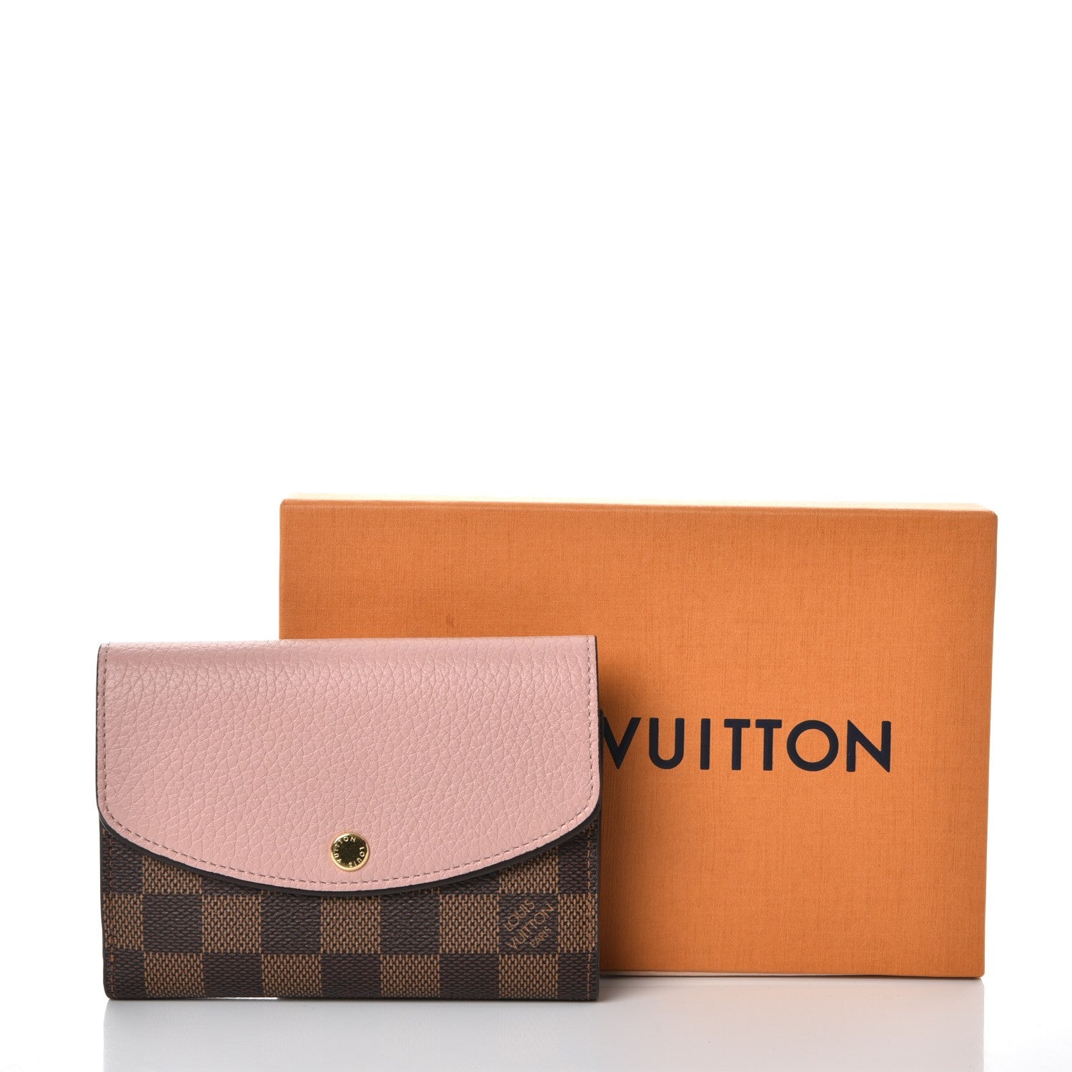 Louis Vuitton Damier Ebene Normandy Compact Wallet Rose Ballerine 9 of 9