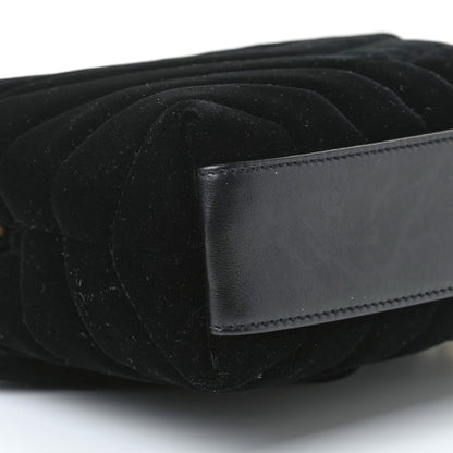 Saint Laurent Velvet Y Quilted Monogram Toy Loulou Chain Satchel French Black 6 of 8