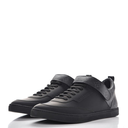 Louis Vuitton Calfskin Monogram Eclipse Passenger Sneakers 9.5 Black 3 of 9