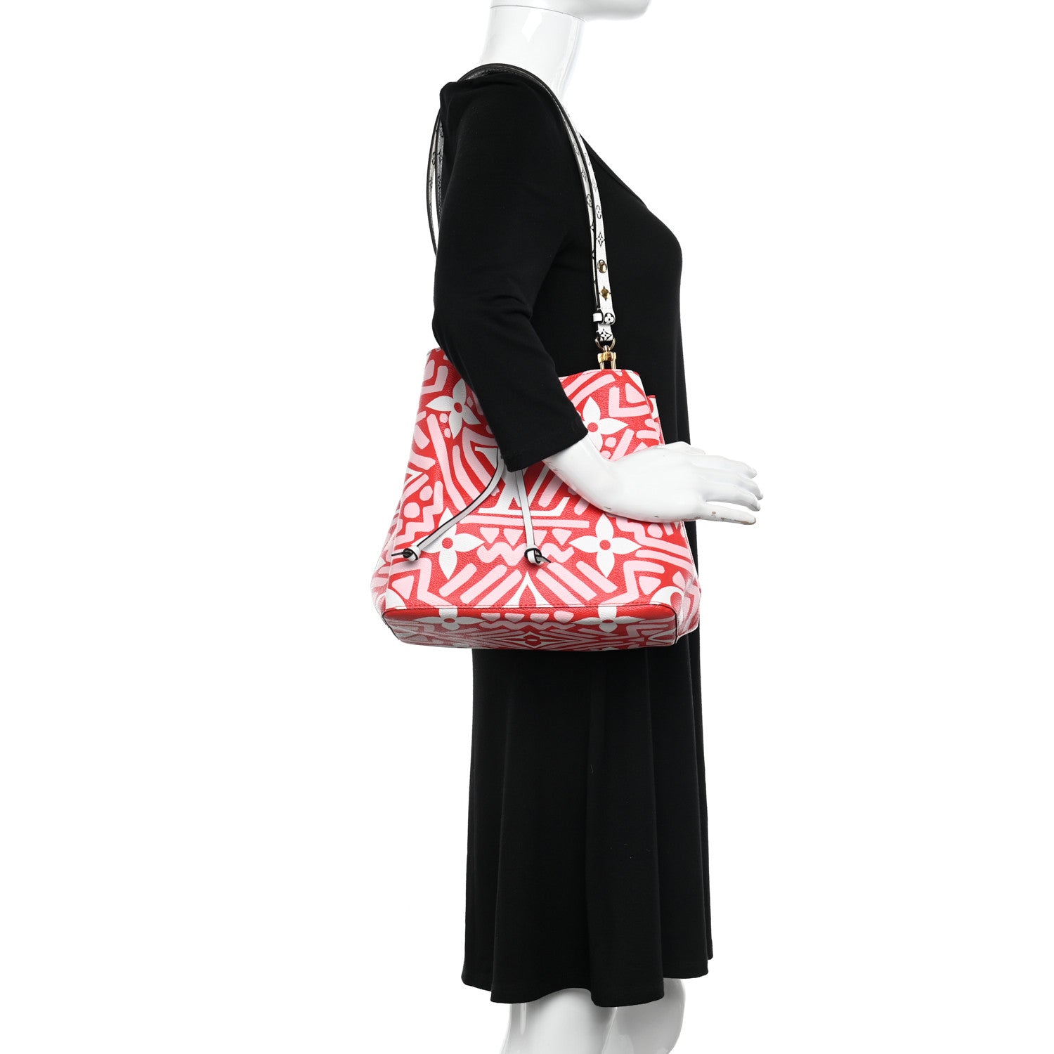 Louis Vuitton Monogram Giant Crafty NeoNoe MM Rouge Rose Creme 2 of 9