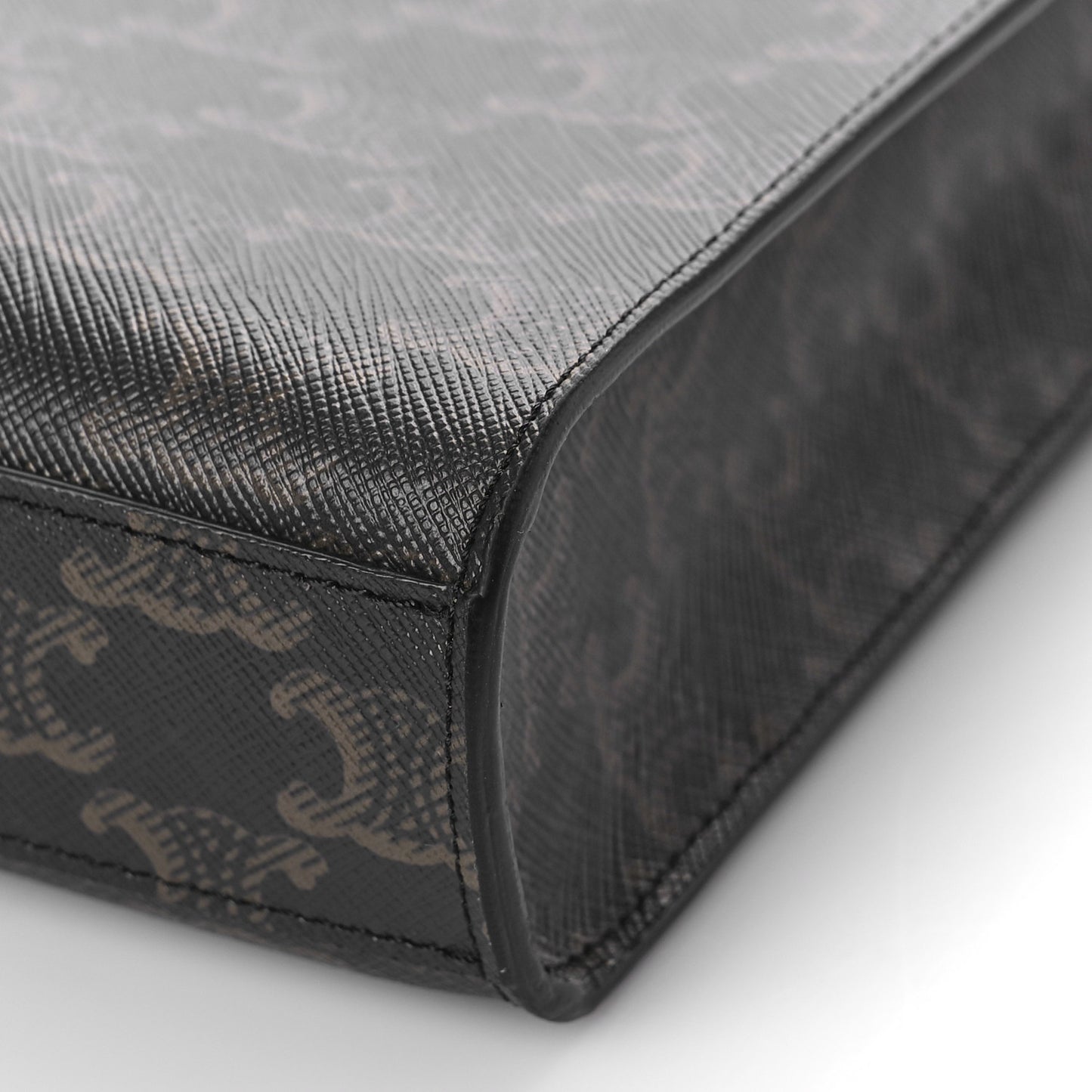 Triomphe Canvas Calfskin Mini Vertical Cabas Tan