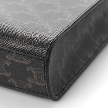 Celine Triomphe Canvas Calfskin Mini Vertical Cabas Tan 8 of 8