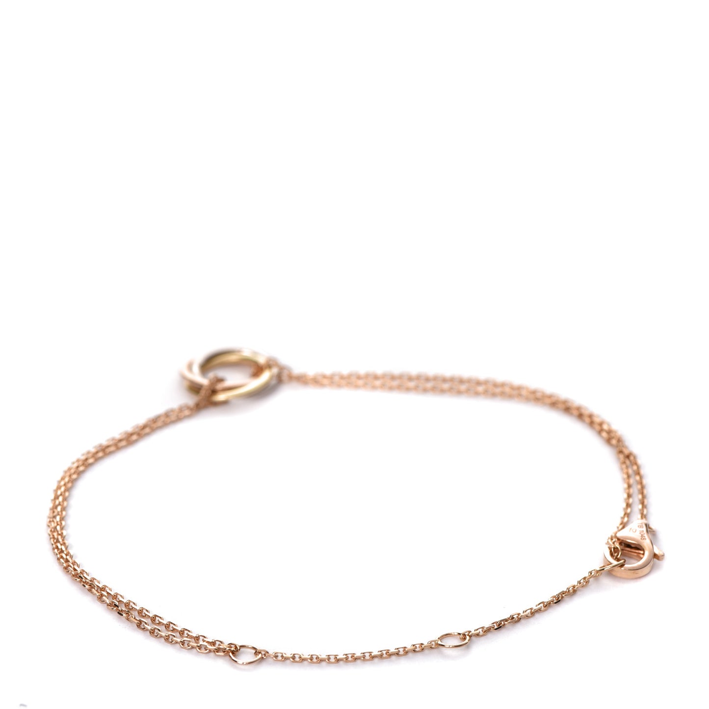18K Pink Yellow White Gold Trinity Bracelet