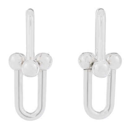 Tiffany Sterling Silver Extra Large HardWear Link Earrings 1 of 4