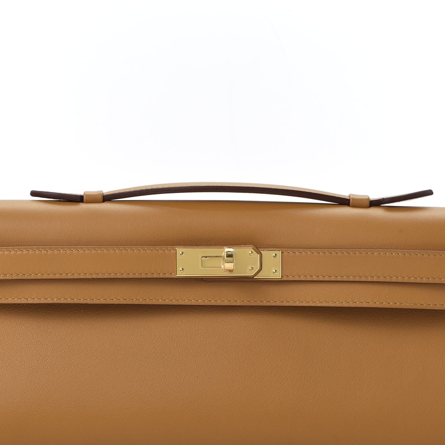 Hermes Swift Kelly Cut Clutch Pochette Sesame 9 of 10