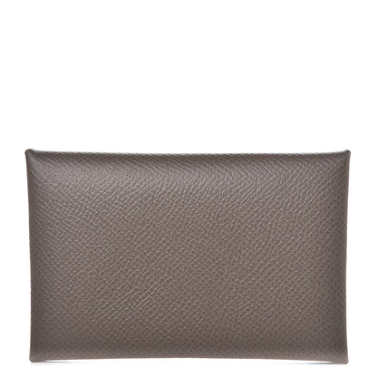 Hermes Epsom Calvi Card Case Etain 1 of 8