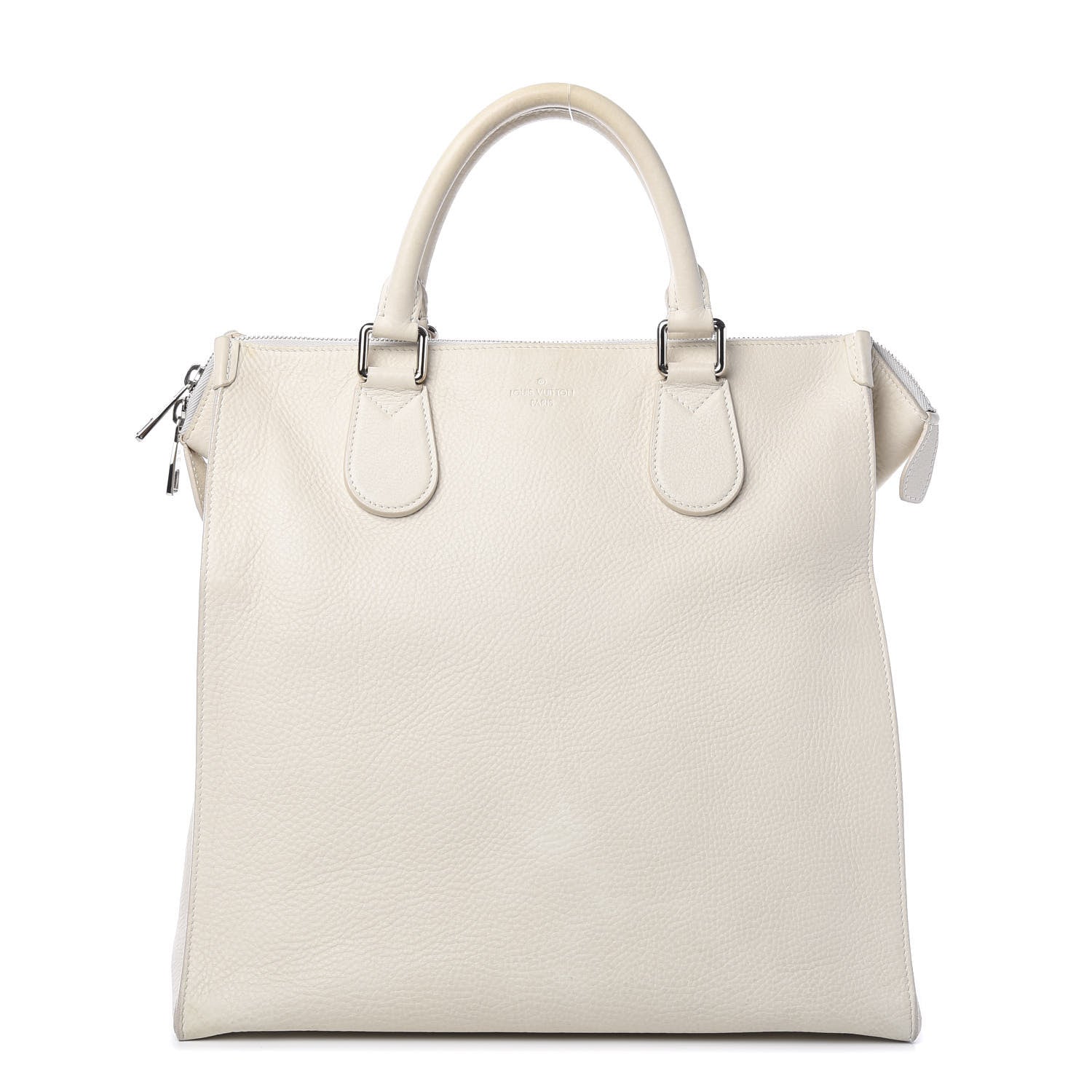 Louis Vuitton Calfskin Cabas Naxos White 1 of 11