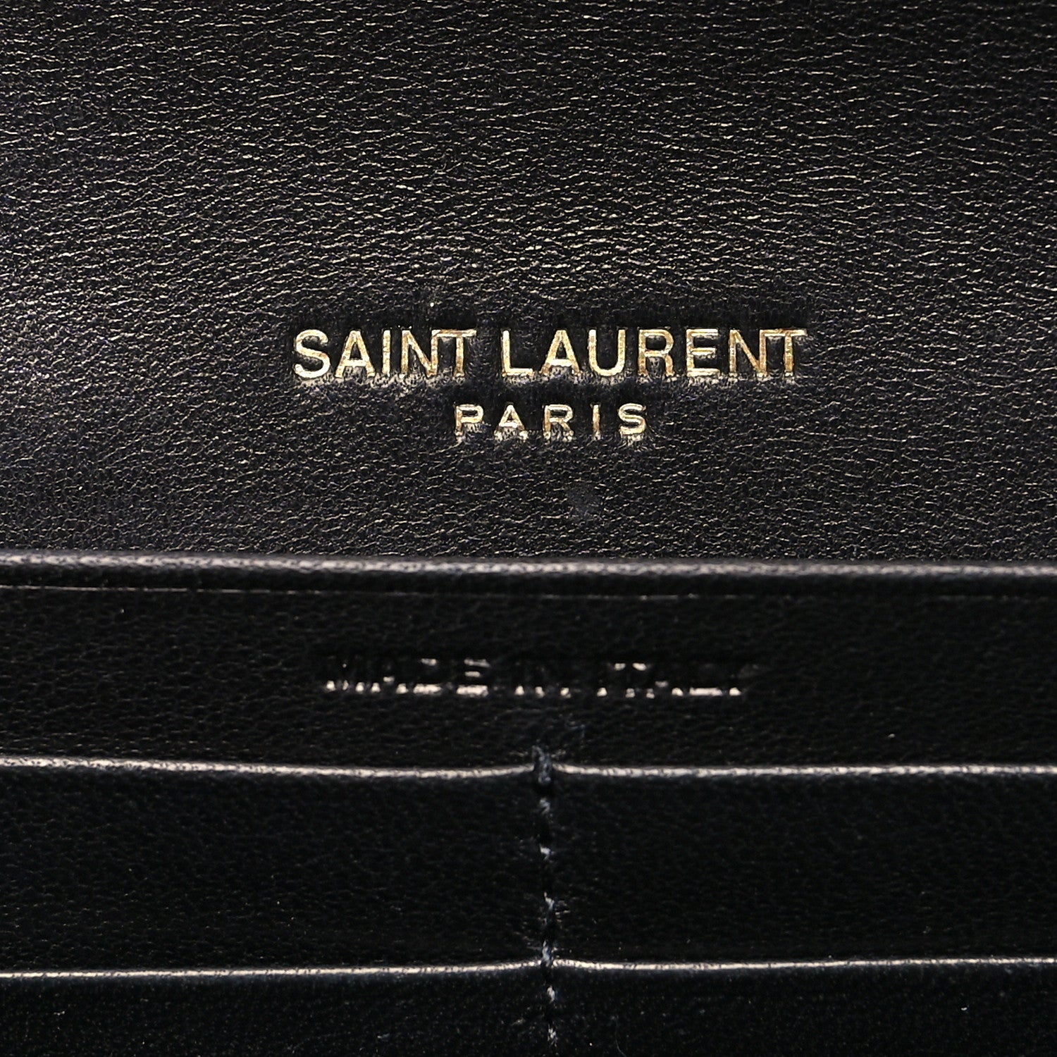 Saint Laurent Lambskin Quilted Monogram Large Gabbie Flap Wallet Black 6 of 11