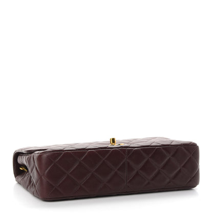Chanel Lambskin Quilted Medium Single Flap Burgundy 4 of 11
