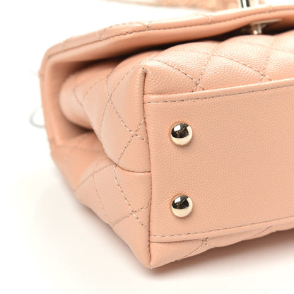 Chanel Caviar Quilted Extra Mini Coco Handle Flap Light Pink 7 of 9