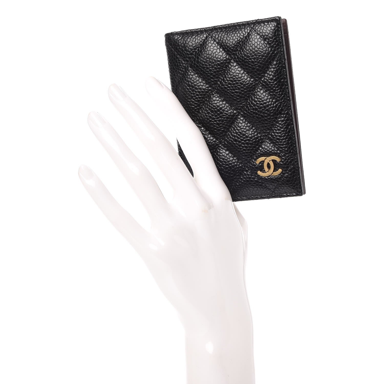 Chanel Caviar Quilted Card Holder Wallet Black 2 of 8