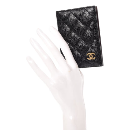 Chanel Caviar Quilted Card Holder Wallet Black 2 of 8