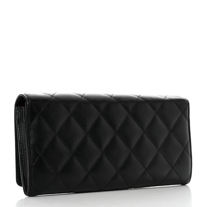 Chanel Calfskin Quilted Cambon Gusset Flap Wallet Black 3 of 11