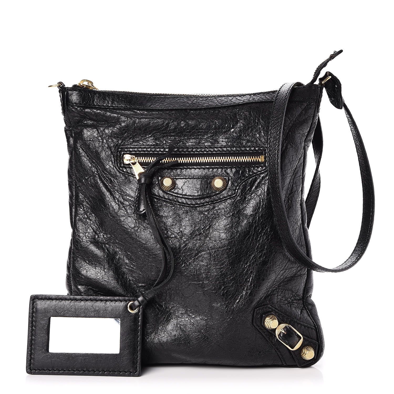 Balenciaga Agneau Giant 12 Gold Hardware Flat Crossbody Black 1 of 13