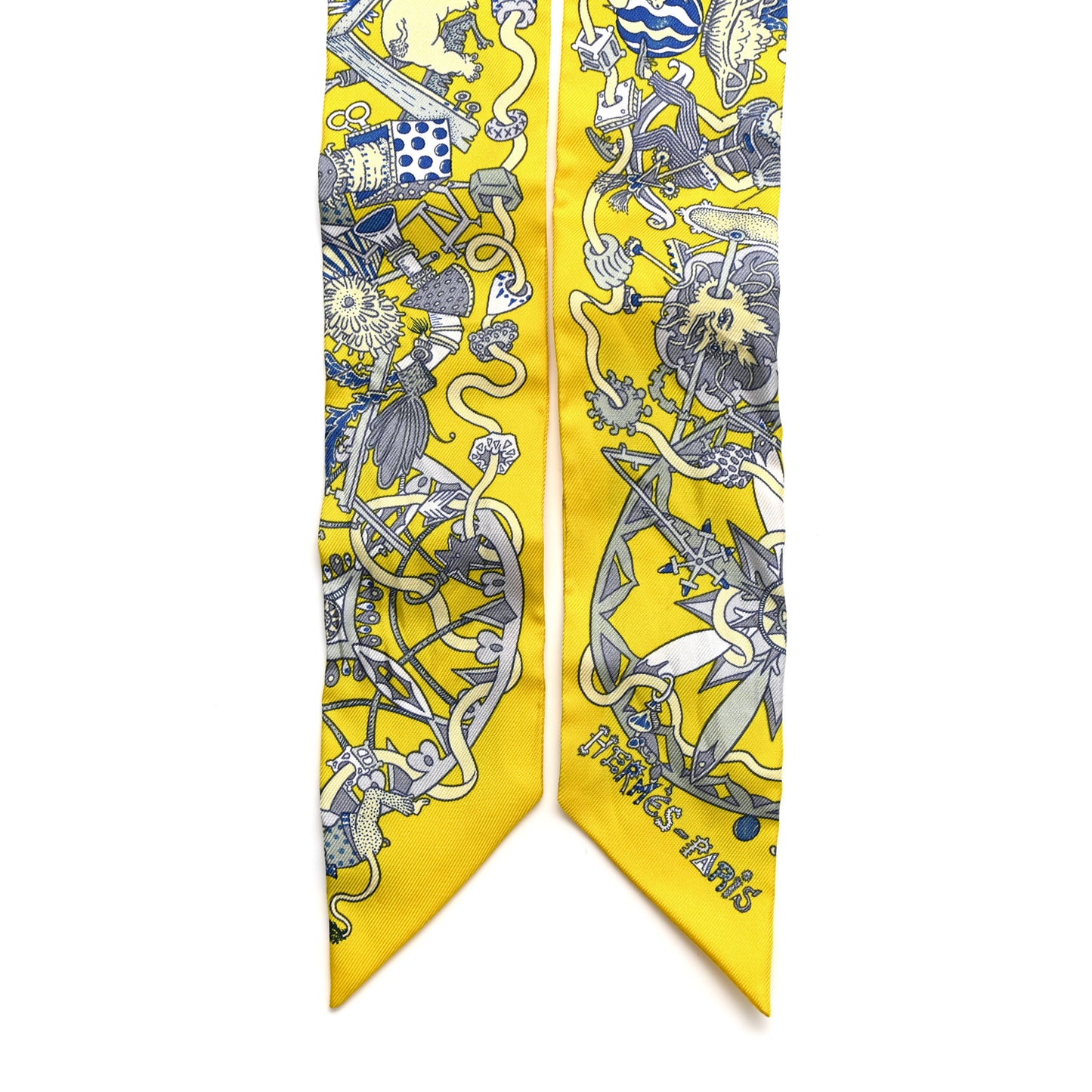 Silk La Folle Parade Twilly Jaune Vif Bleu Gris
