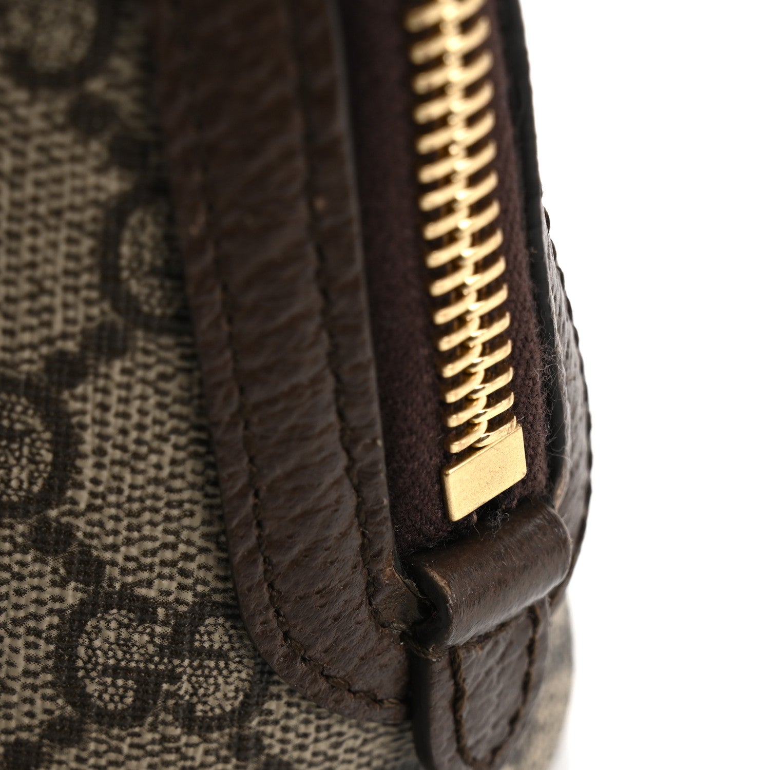 Gucci GG Supreme Monogram Textured Calfskin Web Large Ophidia Cosmetic Case Beige Ebony New Acero 10 of 10