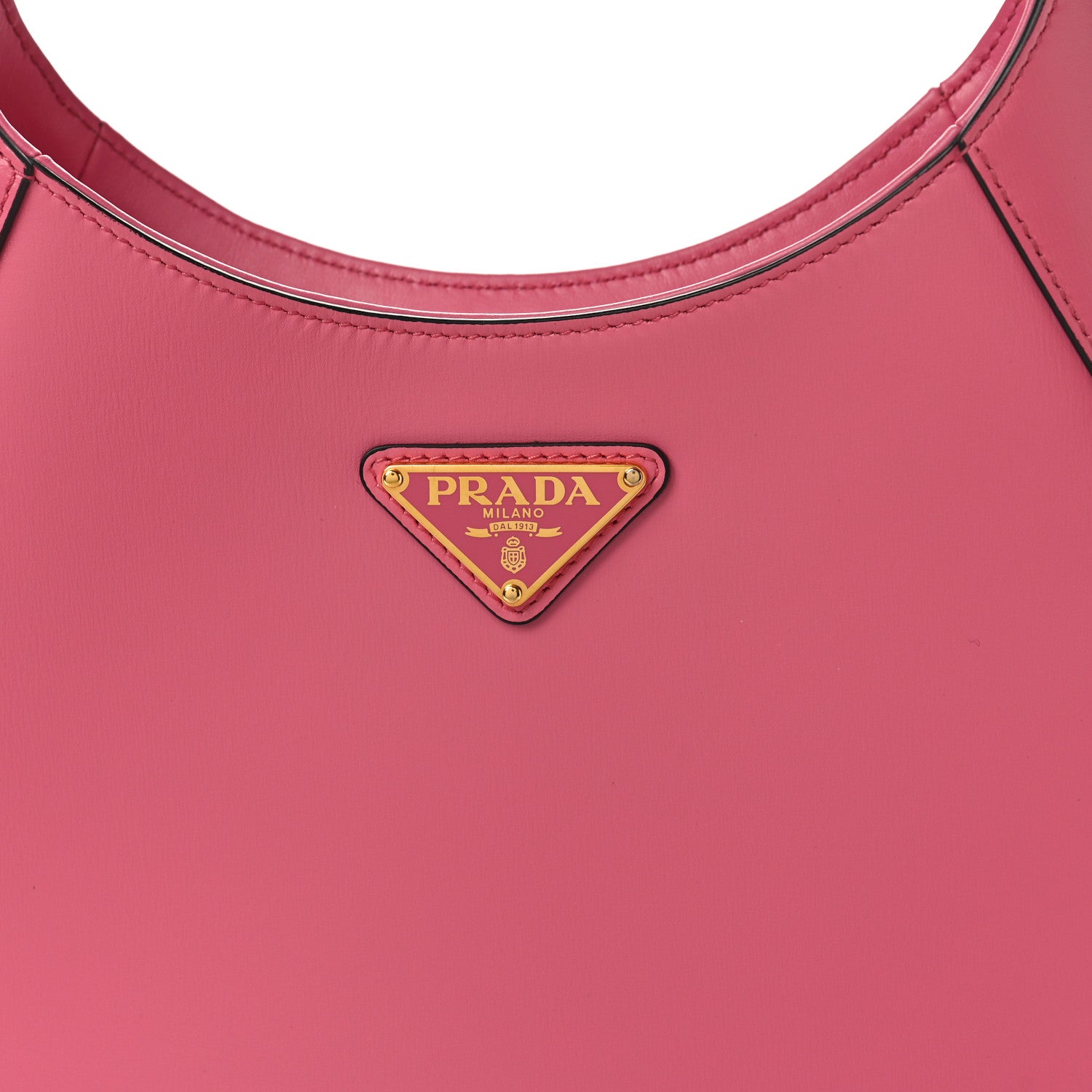 Prada Spazzolato Cleo Shoulder Bag Black Pink 9 of 9