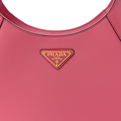Prada Spazzolato Cleo Shoulder Bag Black Pink 9 of 9