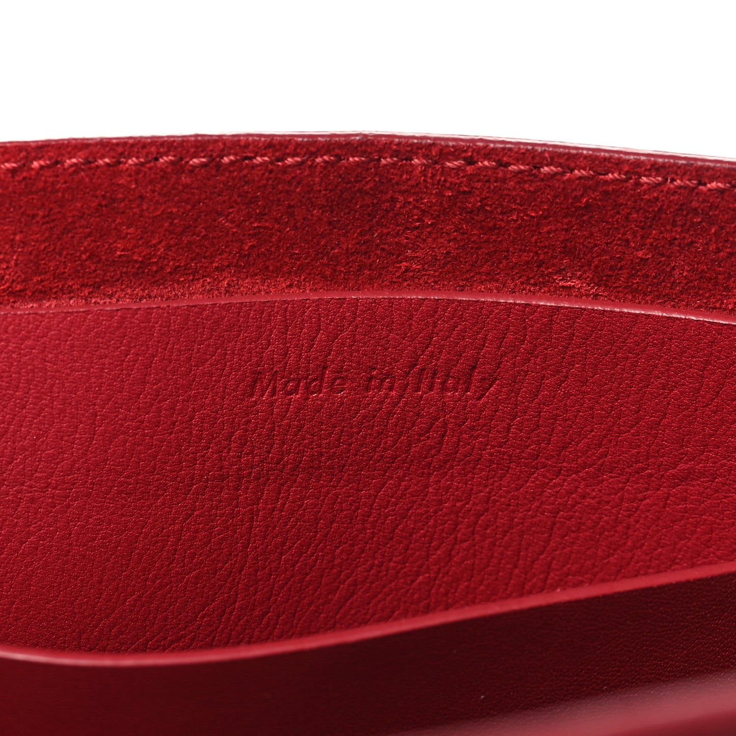 Supple Grained Calfskin Big Bag Bucket Red
