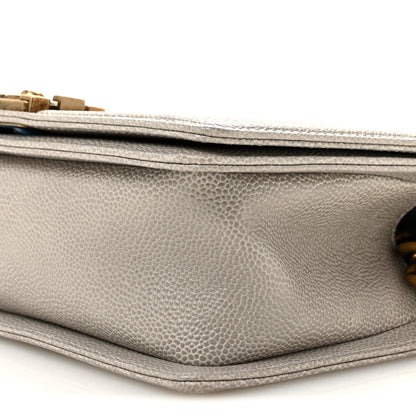 Chanel Caviar Quilted Medium Boy Flap Grey 10 of 13