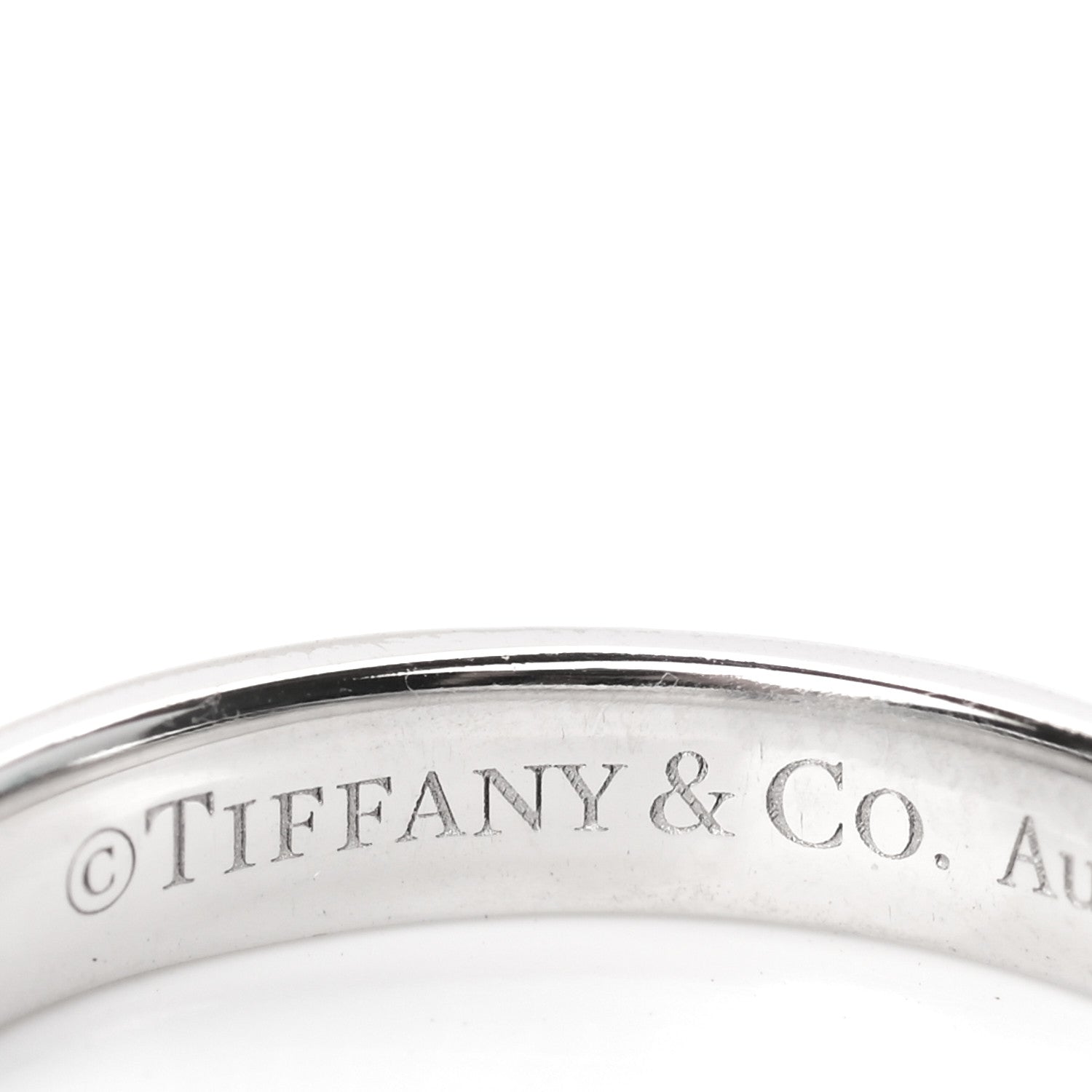 Tiffany 18K White Gold Atlas X Closed Narrow Ring 49 5 4 of 5