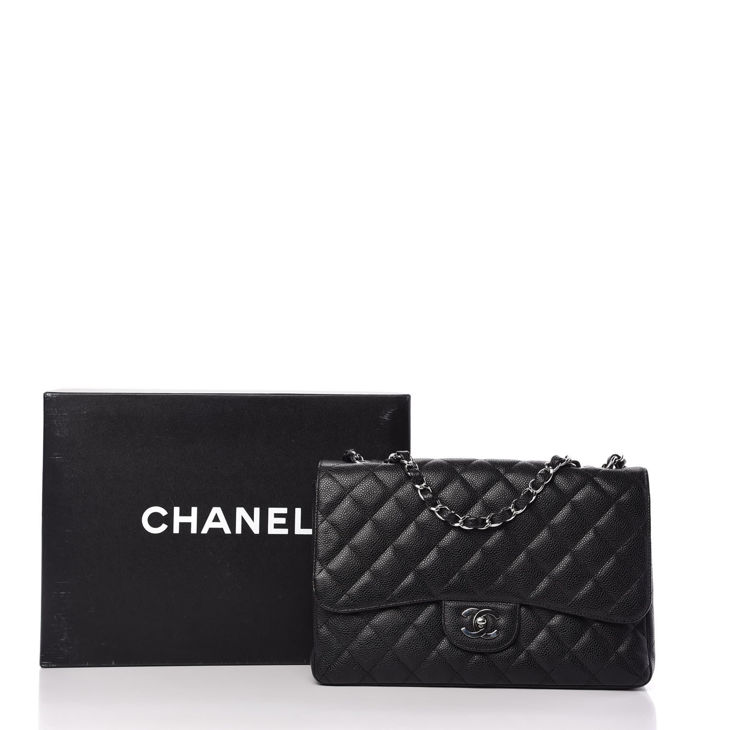 Chanel Caviar Quilted Jumbo Single Flap Black 11 of 11