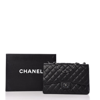 Chanel Caviar Quilted Jumbo Single Flap Black 11 of 11