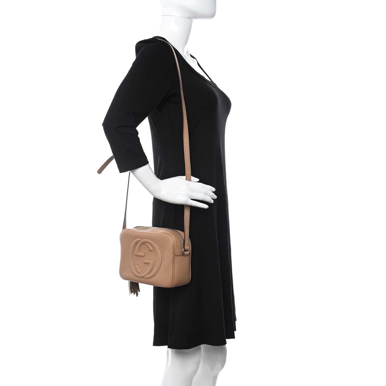 Gucci Pebbled Calfskin Small Soho Disco Bag Rose Beige 2 of 10