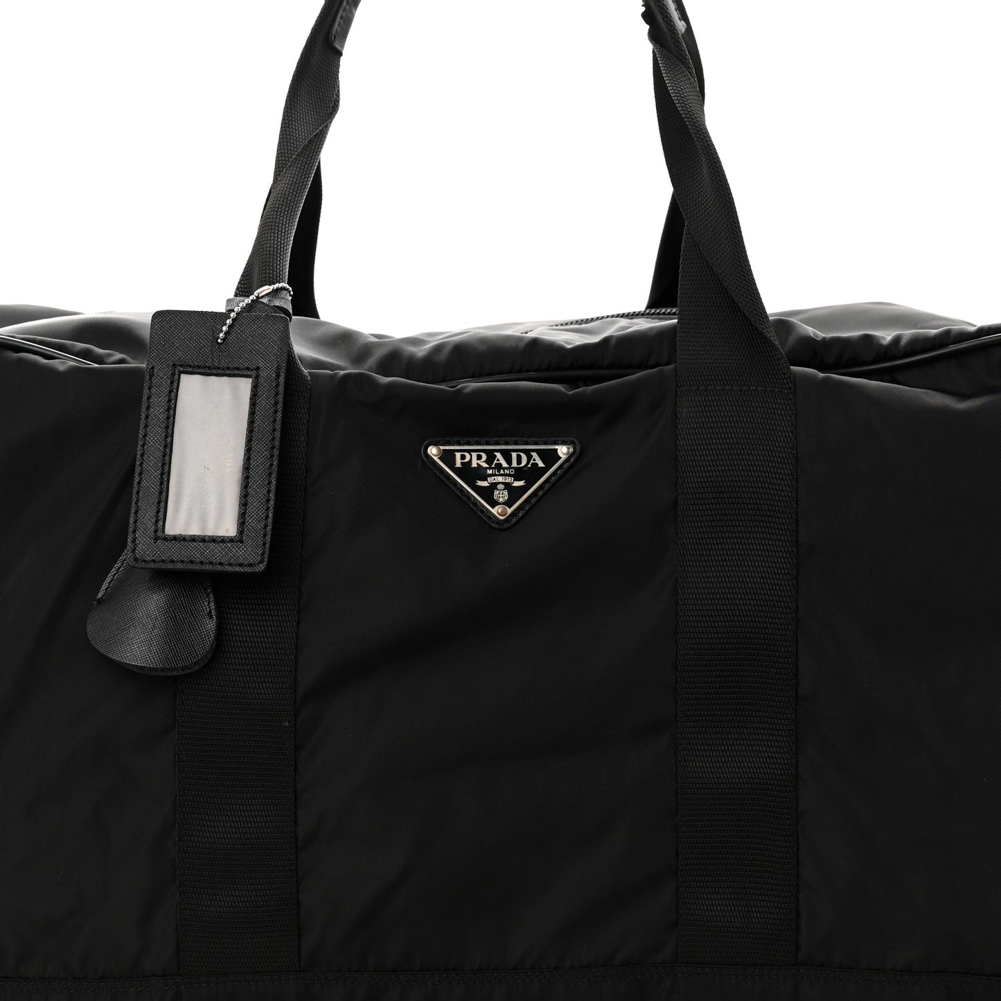 Tessuto Nylon Saffiano Carry On Travel Bag Black