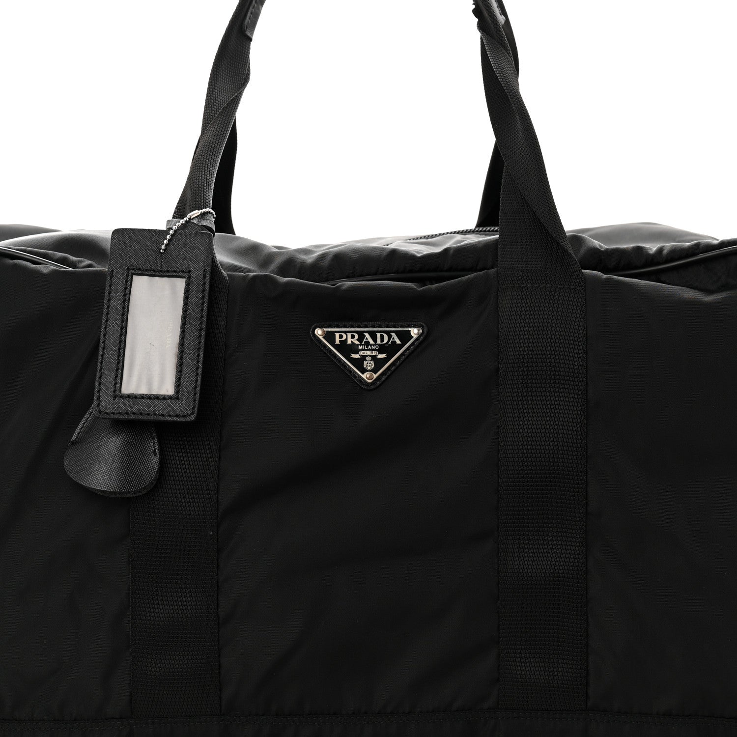 Prada Tessuto Nylon Saffiano Carry On Travel Bag Black 7 of 10
