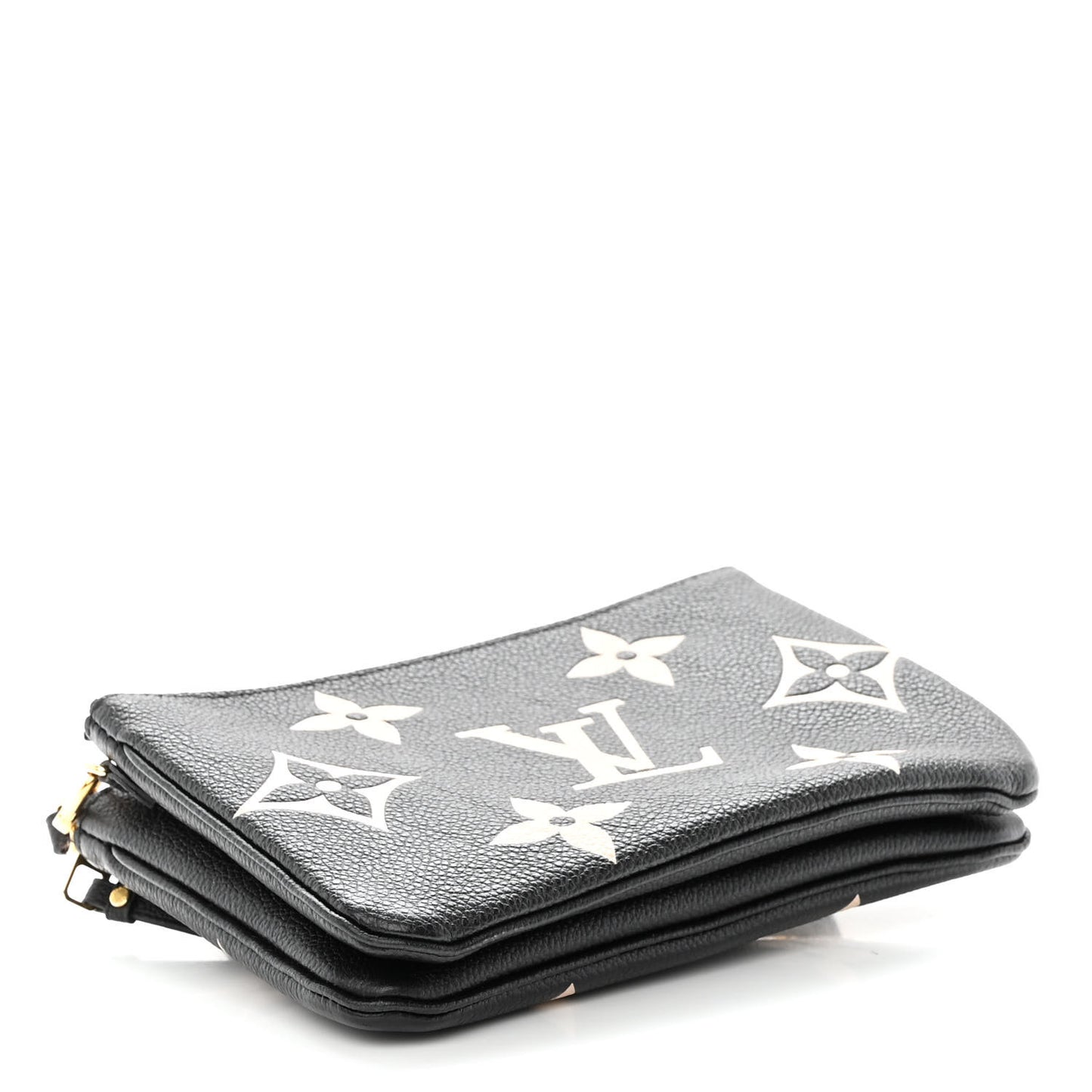 Empreinte Monogram Giant Double Zip Pochette Black Cream