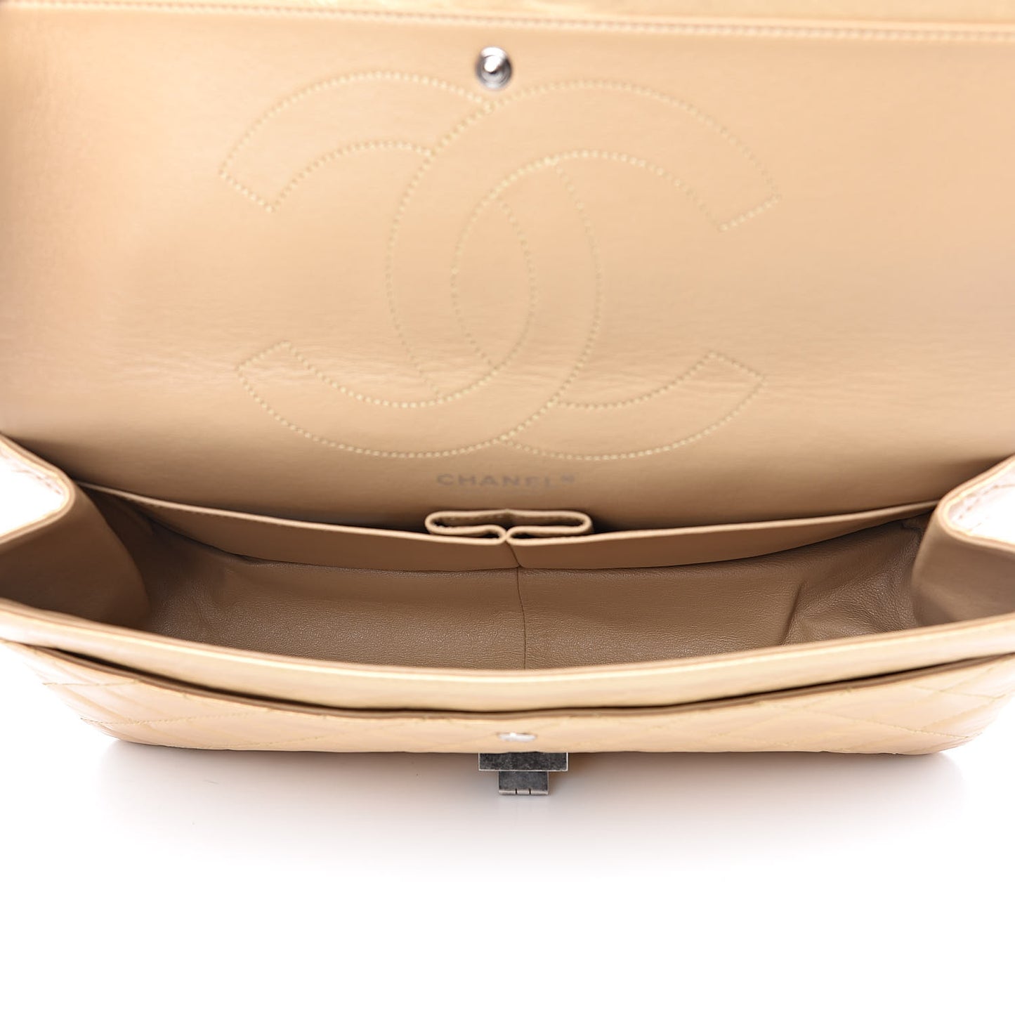Metallic Aged Calfskin Quilted 2.55 Reissue 227 Flap Gold