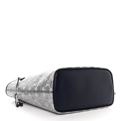 Louis Vuitton Monoglam Neverfull MM Blue 5 of 10