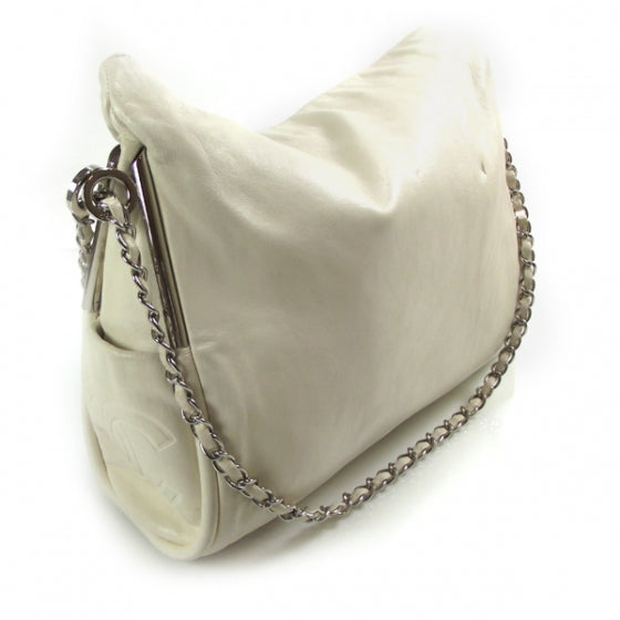 Lambskin Ultimate Soft Shoulder Bag White