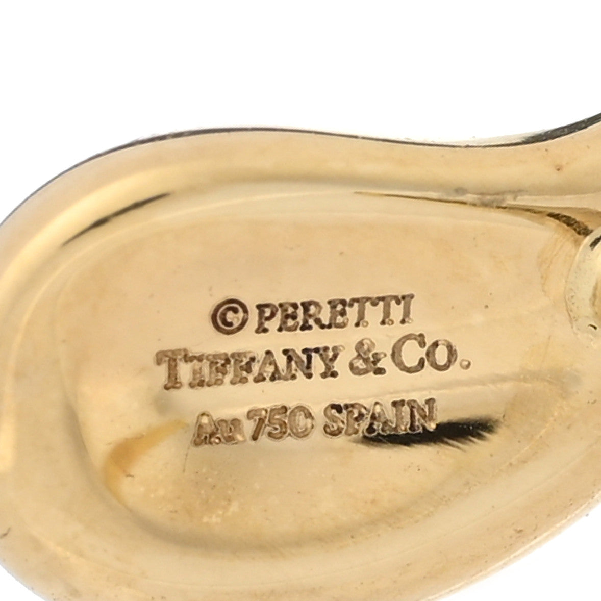 Tiffany 18K Yellow Gold 10mm Elsa Peretti Teardrop Earrings 4 of 4
