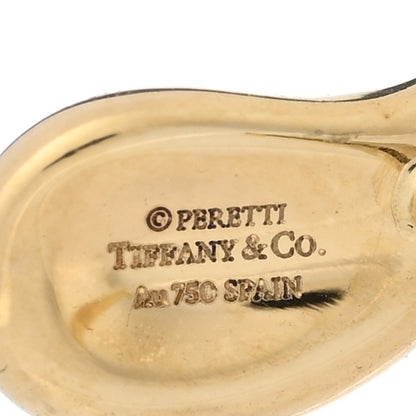 Tiffany 18K Yellow Gold 10mm Elsa Peretti Teardrop Earrings 4 of 4