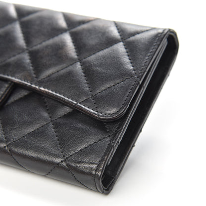 Chanel Calfskin Quilted Large Flap Wallet Black 12 of 12
