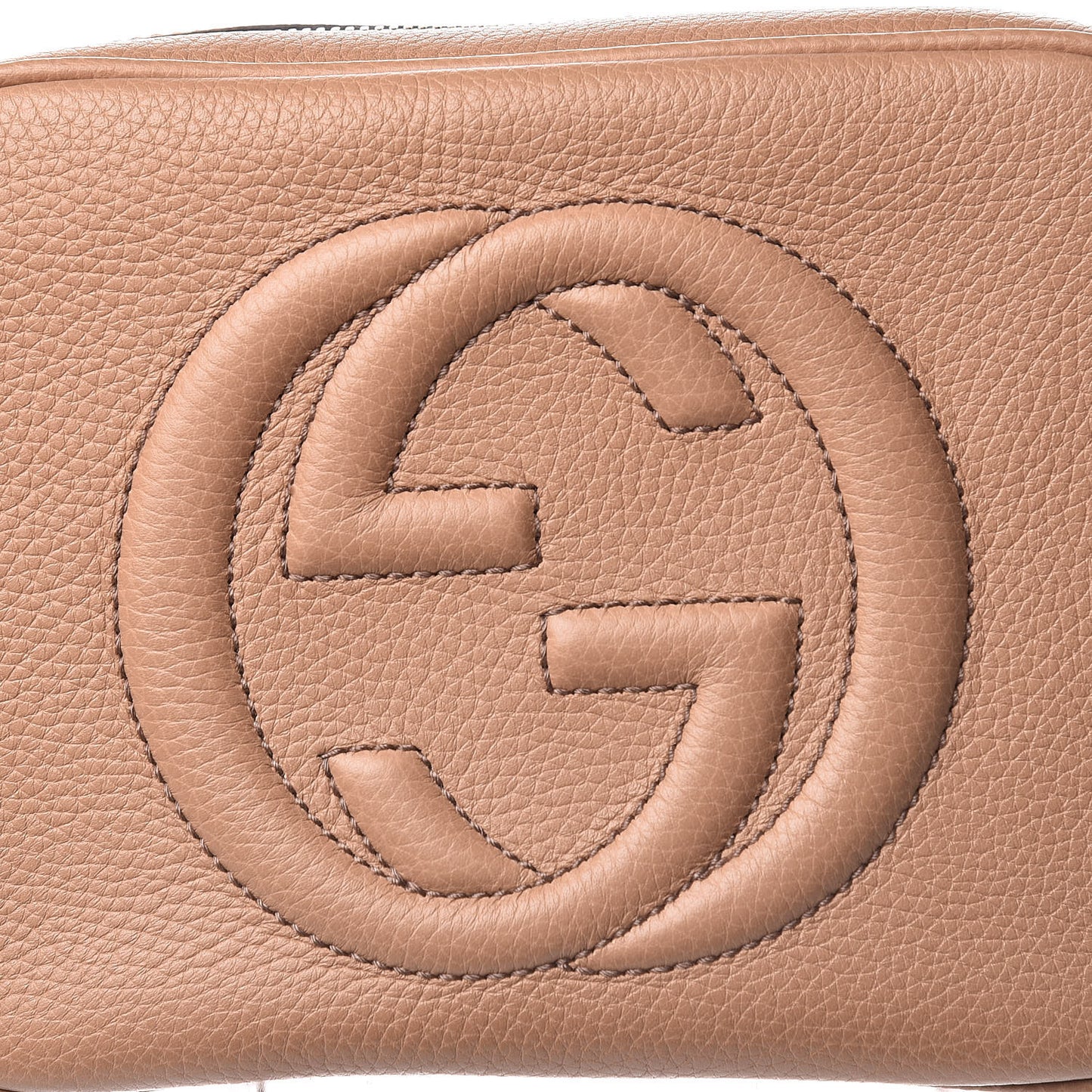 Pebbled Calfskin Small Soho Disco Bag Camelia