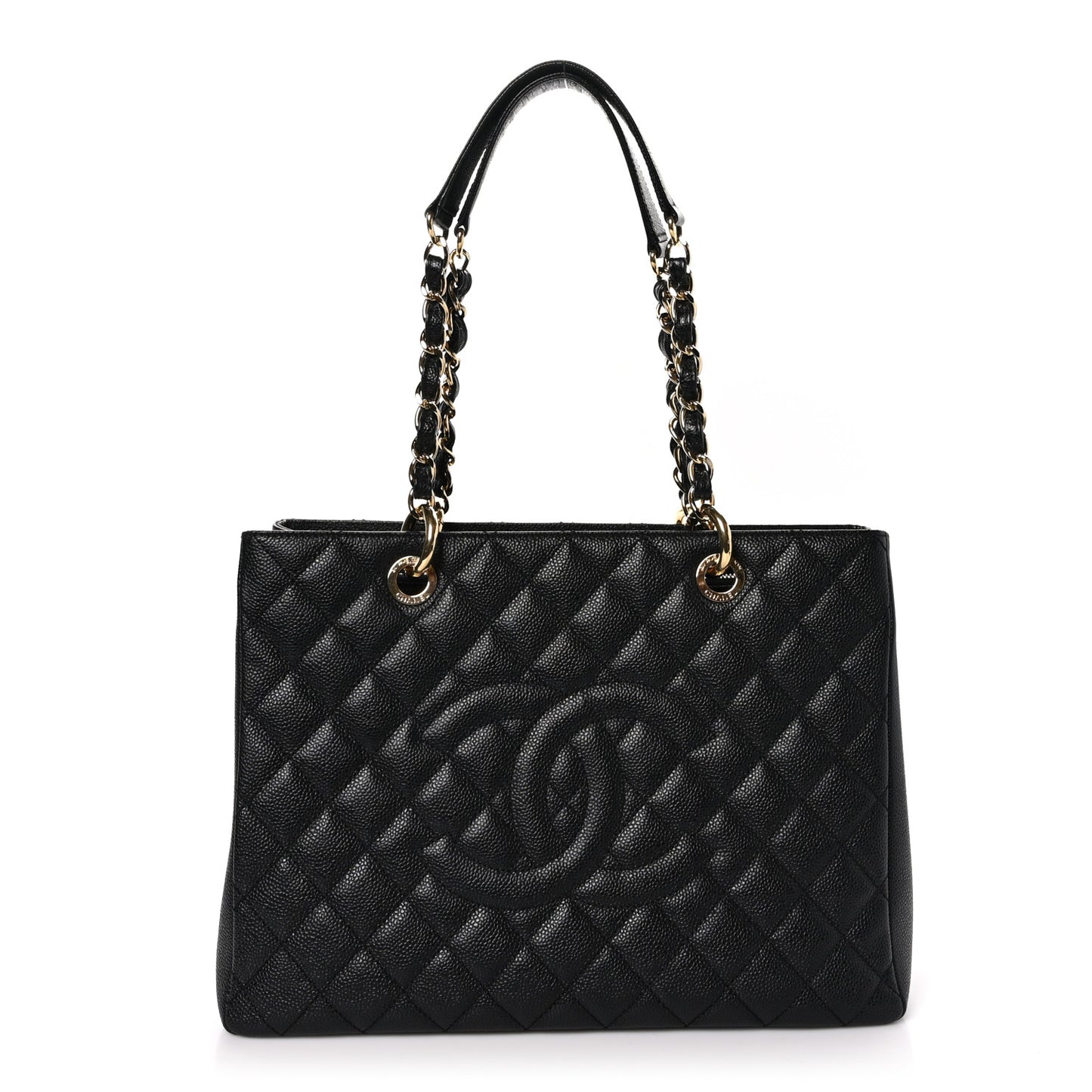 Caviar Quilted Grand Shopping Tote GST Black