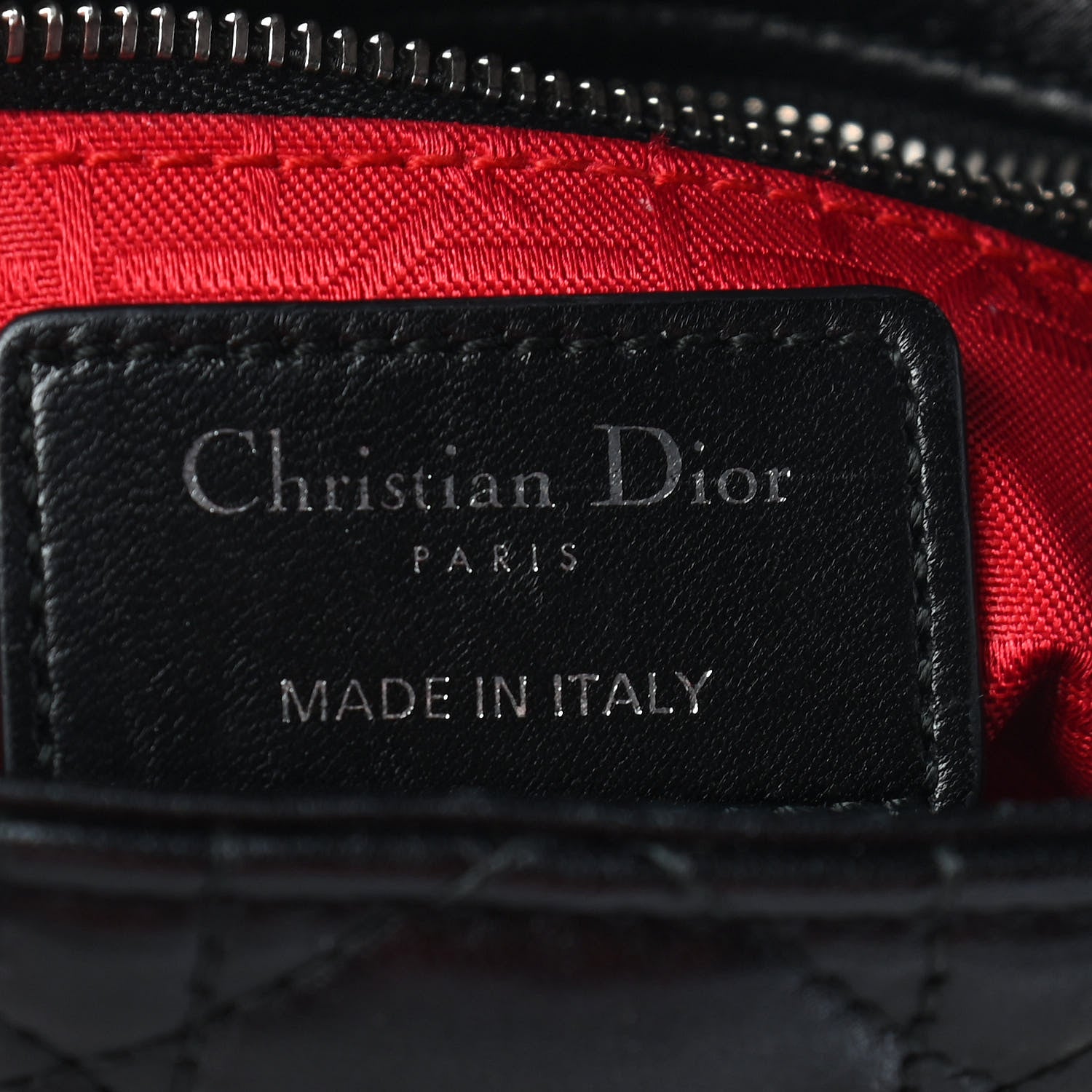 Christian Dior Lambskin Cannage Mini Lady Dior Black 6 of 8
