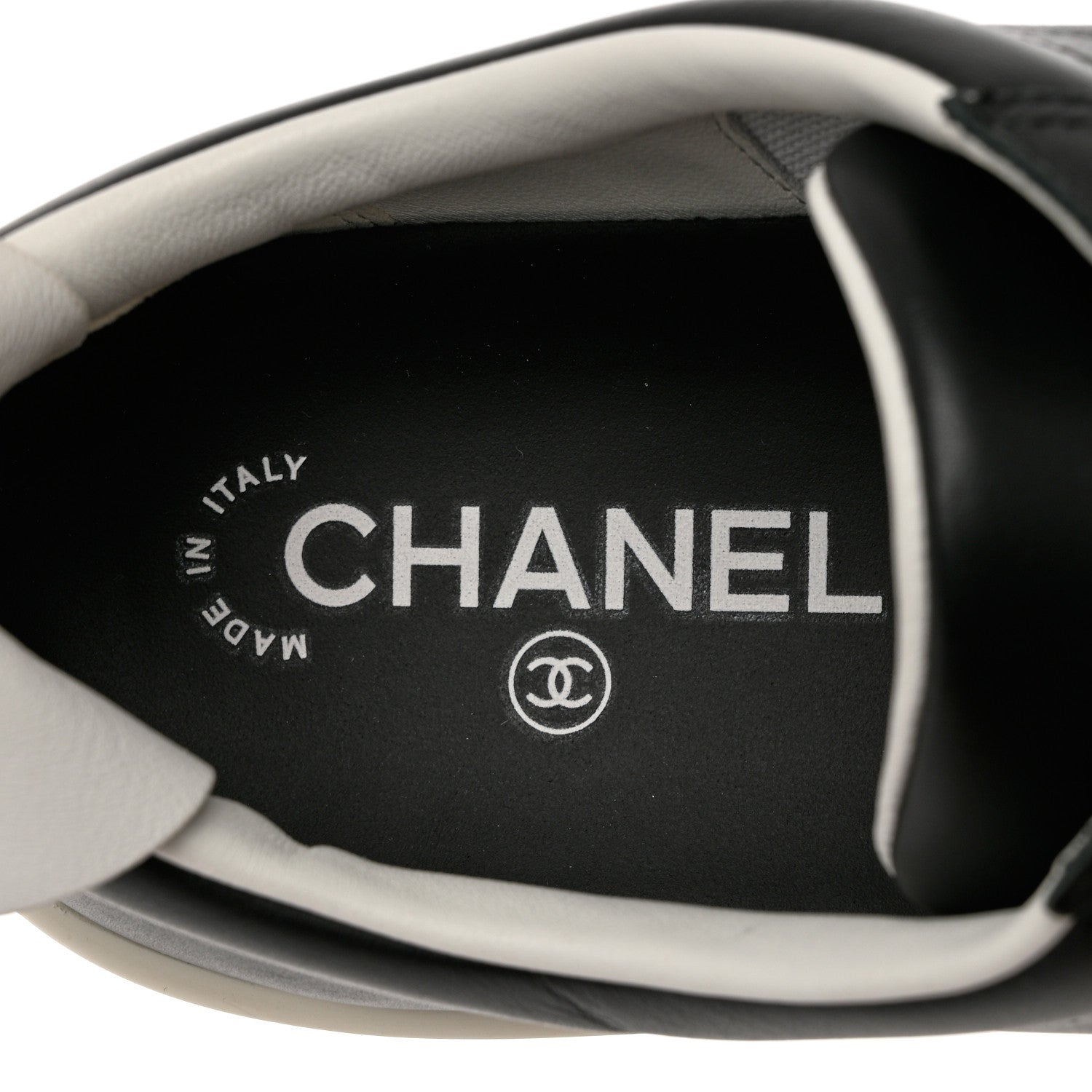 Chanel Calfskin CC Womens Sneakers 40.5 Black 7 of 12