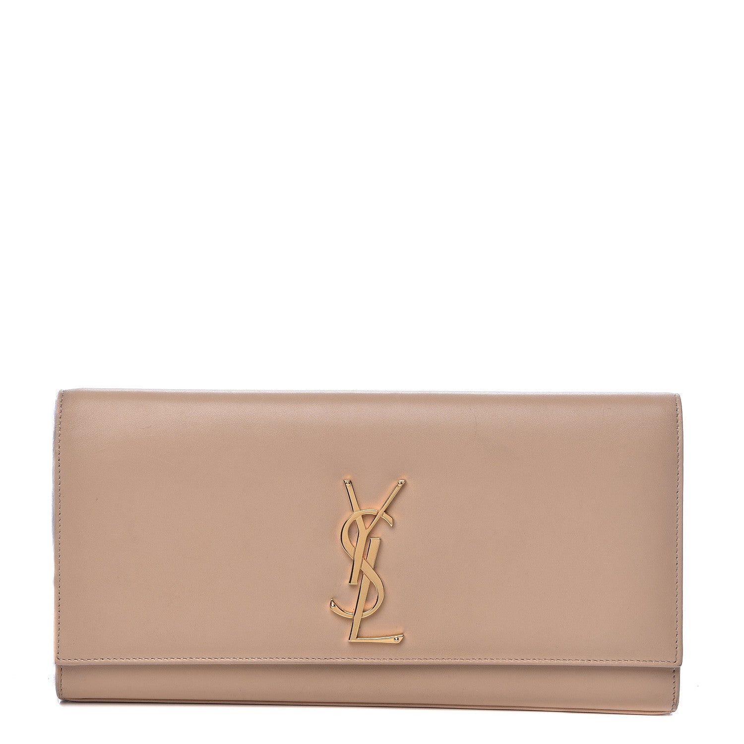 Saint Laurent Smooth Calfskin Cassandre Clutch Nude Powder 1 of 17
