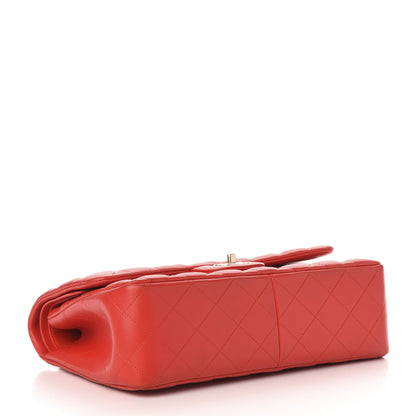 Chanel Lambskin Quilted Jumbo Double Flap Red 4 of 12