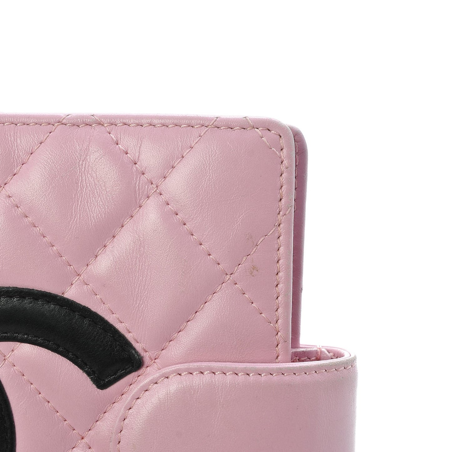 Calfskin Quilted Small Cambon Agenda Planner Pink