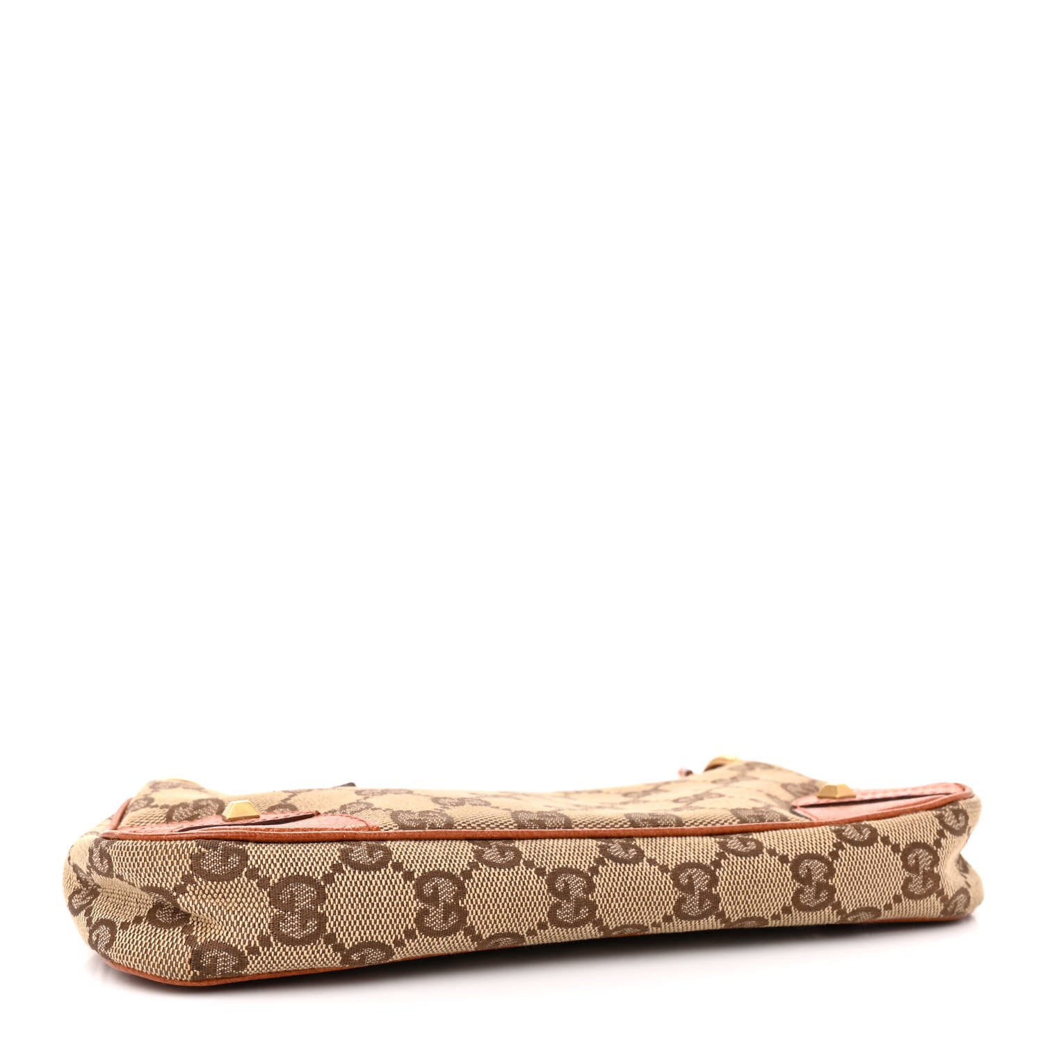 Gucci Monogram Horsebit Nail Chain Pochette Orange 4 of 11