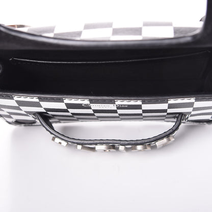 Christian Dior Calfskin Checkered J'Adior Chain Flap Bag White Black 5 of 6