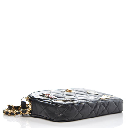 Chanel Aged Calfskin Lucky Charms 2.55 Reissue Small Clutch With Chain Black 4 of 11