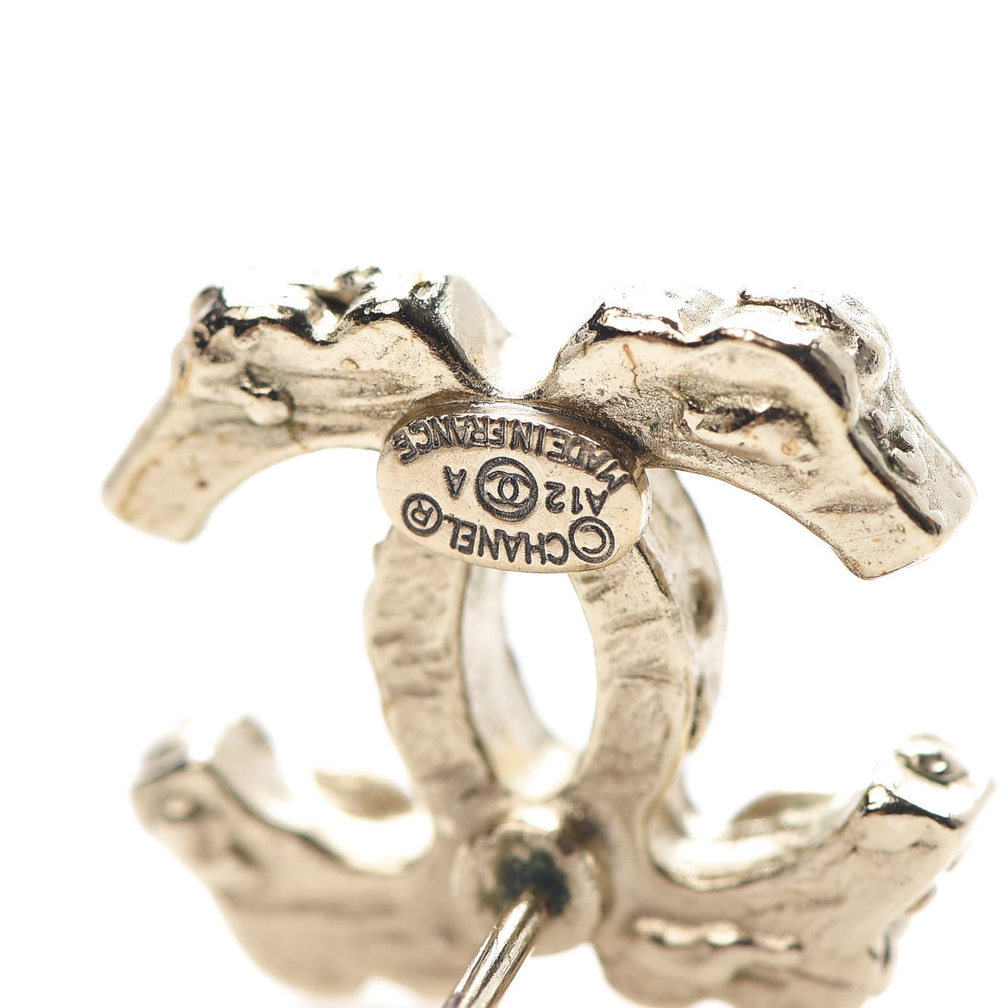 Crystal CC Earrings Light Gold